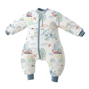 TOG kantong tidur bayi, lengan panjang organik katun dapat dipakai di kantong tidur dengan kaki terpisah untuk bayi baru lahir 2.5 - Product Image 1