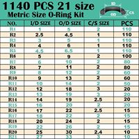 1140 pièces, 21 tailles, joint torique noir, marque OEM/ODM CN ZHE