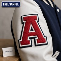 Patch en tissu PVC personnalisé avec lettres brodées en relief 3D pour vestes et chapeaux