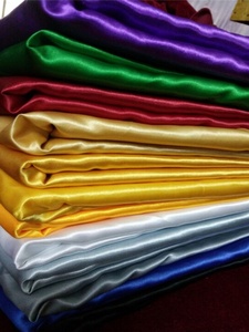 Solid 5 Harness Satin <b>Fabric</b> Smooth Satin Cloth For Project Unveiling Ceremony Banner Car Dust Protection Cover - Product Image 1