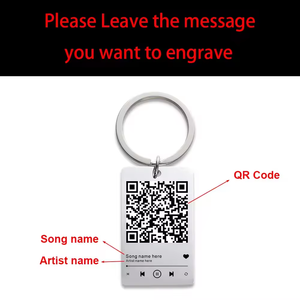 พวงกุญแจ<span class=keywords><strong>เพลง</strong></span> chavourite วงแหวนสแกน QR ชุบโรสโกลด์พวงกุญแจเพลง - Product Image 6