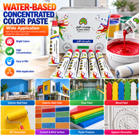 Pâte de pigment à base d'eau en tube souple pratique, colorant à forte puissance de teinture pour peintures et revêtements
