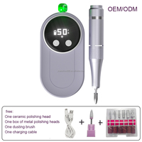 Lime à ongles professionnelle, lime électrique rechargeable haute performance 50000 tr/min pour l'élimination rapide de l'acrylique/du gel et le façonnage