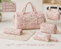 Ensemble de sacs à langer matelassés pour poussette, sac de voyage pour maman avec pochette organisatrice, matelas à langer, sac bébé personnalisé avec logo pour les sorties quotidiennes