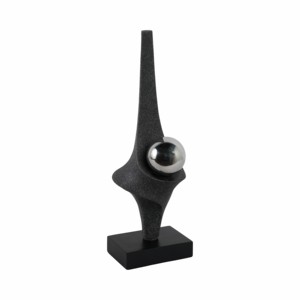 Scultura Statuetta con Sfera in Acciaio Inossidabile per Decorazione Casa e Bagno, Figurina Decorativa per Ufficio e Soggiorno - Product Image 2