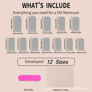 24 pezzi di copertura completa francese <span class=keywords><strong>unghie</strong></span> <span class=keywords><strong>finte</strong></span> <span class=keywords><strong>con</strong></span> motivo a cuore in plastica di lunga durata per uso <span class=keywords><strong>con</strong></span> le dita - Product Image 4