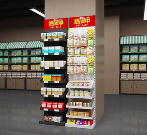 Leke Wood 75*41*220 Supermarket Display Stand <strong>General</strong> Shop Supermarket Shelf Gondola Shelving Grocery Store Super <strong>Market</strong> Shelves - Product Image 3