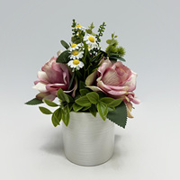Künstliche Rose Hochzeits strauß Real Touch Burgund Home Decoration Party Herzstück Braut blumen