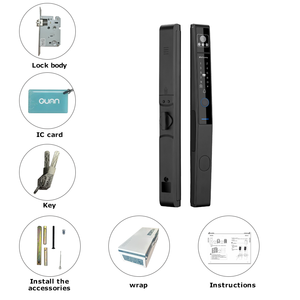 Qunn IP66 étanche extérieur serrures intelligentes mince en alliage d'aluminium porte en bois Compatible Tuya App contrôle Cloud <span class=keywords><strong>connecté</strong></span> via Wi-Fi - Product Image 6
