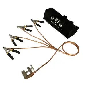 Portable Earthing Personal Line Grounding Safety Ground Security Earth Wire PVC ISO Solid Copper Core Insulated Wire