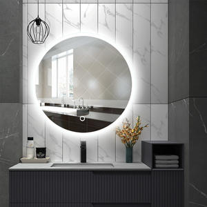 Miroir intelligent avec lumière salle de bain salle de bain led miroir magique toilette <span class=keywords><strong>lunettes</strong></span> antibuée rond miroir lumineux personnalisation - Product Image 2