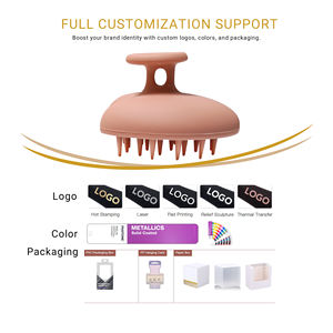 Cepillo de Silicona para Masaje del Cuero Cabelludo, Redondo, Impermeable, con Logotipo Personalizado al por Mayor, para Limpieza de la Caspa y Masaje de la Cabeza - Product Image 4