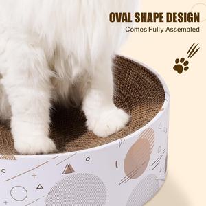 Rascador de Cartón Corrugado Ovalado Ecológico y Resistente para Gatos, Rascador de Cartón para Gatos de Interior, Protector de Muebles - Product Image 2