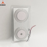 SUNHE Modèle SC002-200, Plafonnier LED double dôme DC 12V super lumineux amélioré pour éclairage intérieur de caravane et camping-car