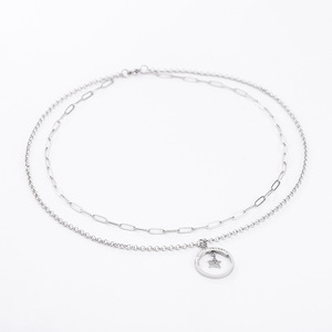 Star Pendant <b>Titanium</b> Steel Necklace Double Layered Chain Women Men Fashion Jewelry Trendy Gift Accessory - Product Image 4