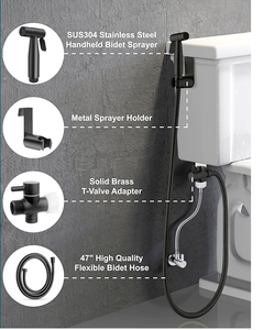 Stainless Steel <strong>Bidet</strong> Faucet Diaper Sprayer Set With Hose Adjustable Toilet <strong>Bidet</strong> Modern Bathroom Pressure Sprayer - Product Image 4