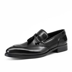 Customized Casual Comfortable <b>Flat</b> Heel <b>Pointed</b>-<b>toe</b> Business Formal Men's Leather Shoes - Product Image 4