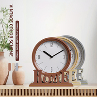 Nouvelle décoration de la maison salon cadeau Unique horloge de bureau silencieux créatif rétro vente chaude personnalisé OEM horloge de bureau