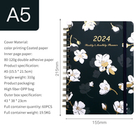 Prêt à Expédier Tendance 2024 2025 Fleur Floral Journal Cahier Liste de Choses