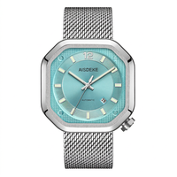 Montre de haute qualité avec logo personnalisable, mouvement japonais Miyota 8215, boîtier en acier inoxydable, cadran en cristal saphir, chronographe 3BAR