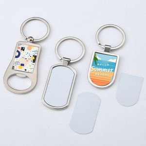 Wholesale Promotion Gifts Festivals DIY <b>Key</b> Chains Souvenir Metal Bottle Opener Keychain Sublimation <b>Blanks</b> Metal Keychain - Product Image 4
