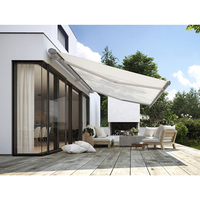 Auvent rétractable en alliage d'aluminium pour extérieur, motorisé/manuel, léger, résistant au soleil et à l'eau, 7x3,5m, pour balcon commercial, piscine, patio
