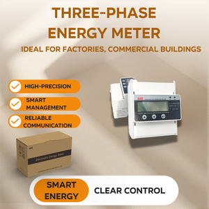 3상 선불식 kWh 미터 최대 전력 모니터링 WiFi RS485 출력 방수 경량 클래스 0.5 정확도 50Hz 에너지 절약 지원 - Product Image 1