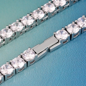 KRKC & CO Trang Sức Hip Hop 5MM 18Inch Vàng Trắng Iced Out Chuỗi Quần Vợt Kim Cương Tennis - Product Image 6