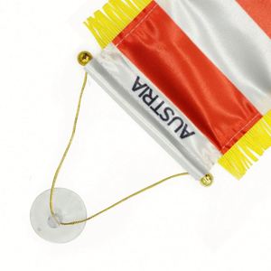 Custom Logo Digital Printed AUSTRIA Pennant <b>Flag</b> for Car Rearview Mirror and Home Decor Education Target - Product Image 2