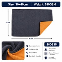 Serviette de voiture en microfibre double face en suède et polaire corail Tavelya OEM avec logo personnalisé, absorbante et séchage rapide, pour le detailing