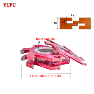 YUFU Fraise à rainurer combinée en alliage de tungstène à six lames avec cadre interne en alliage dur - Product Image 4