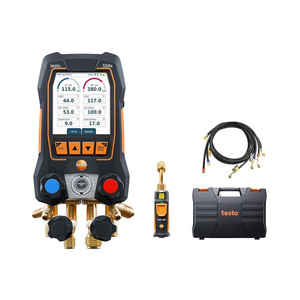 Testo 558s AC Manifold Gauge Set-HVAC 2X 115i Pipe-<b>Clamp</b> Thermometer 4 <b>Hoses</b> 4-Way USB-C High Accuracy 1 Year Warranty IP65 - Product Image 1