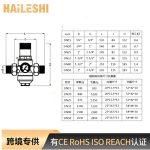 Vanne de réduction de pression à double joint en laiton à haut débit de type Honeywell avec régulation réglable - Product Image 4