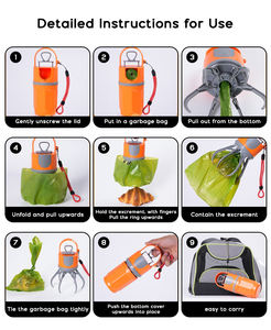 Portátil al aire libre ABS mascota perro gato caca recogedor de residuos de perro dispensador de bolsas de caca para perros herramienta de limpieza de mascotas - Product Image 6