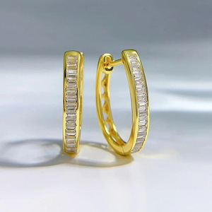Orecchini a Cerchio Geometrici Scintillanti per Donne, Gioielli di Moda per Uso Quotidiano e Feste - Product Image 3