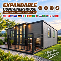 Livraison rapide, maison conteneur en acier galvanisé, maison à double aile de Chine, mini-maisons pour location de vacances