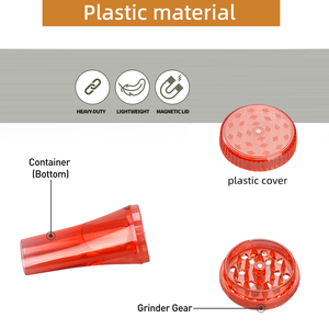 HORNET Manual Herb Grinder Cone Shape Plastic Portable grinder with <b>Lighters</b> <b>Custom</b> Logo OEM ODM Available - Product Image 4