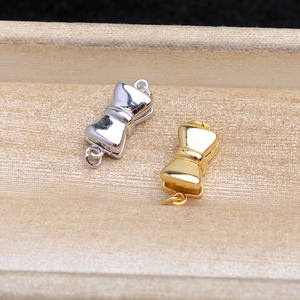 Accesorios DIY Wenchi Modelo 25046: Conector de Perlas para Collar y Pulsera con Hebilla de Nudo de Mariposa Acabado a Mano - Product Image 2