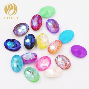 ใหม่มาถึง K9 แก้ว AB คริสตัลรูปไข่ Rhinestone สำหรับอุปกรณ์เสริม - Product Image 1