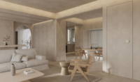 Servicio de Diseño de Interiores Japandi Moderno, Plano de Diseño de Casa Zen Escandinava Minimalista, Renderizado Arquitectónico Residencial en 3D