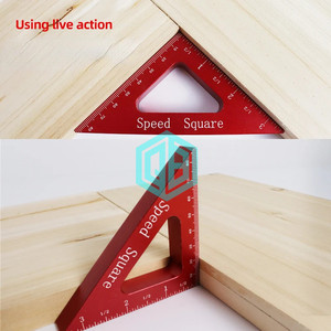 Outil de menuiserie en alliage d'aluminium Mini règle carrée de poche à <span class=keywords><strong>angle</strong></span> droit pour mesurer la hauteur Jauge Support OEM personnalisé - Product Image 4