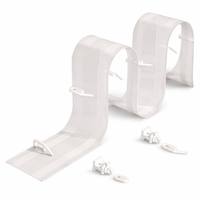 Tringle à rideau télescopique moderne noire, en aluminium, sans découpe, silencieuse, réglable de 0,65 à 5,1 m, fixation murale ou plafond, pack