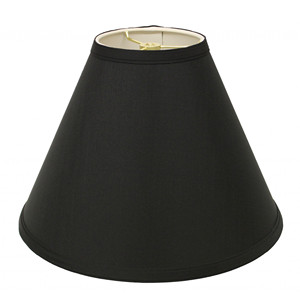 HMS 15 \ "coretto nero profondo cono inclinato senza paralume Shantung eleganti coperture e tonalità di lampada Jet Black - Product Image 2