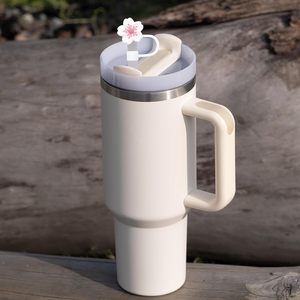 Cute Anti-Dust Silicone/PVC Straw Topper Covers for Stan <b>Cup</b> 10mm Flower Design Multi-Design Options Handmade Commercial Use - Product Image 5
