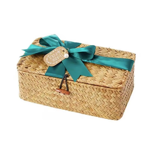 Cesti Portaoggetti in Paglia Intrecciati a Mano, Scatole Multiuso per Regali di Ramadan, Bomboniere per Matrimoni, Organizzazione Domestica - Product Image 5