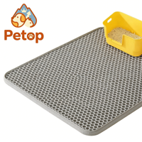 Tapis de litière pour chat extra large Petop, double couche, design nid d'abeille, épais, imperméable, en EVA, pour le contrôle de la litière, OEM