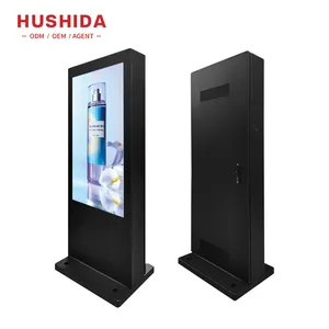 HUSHIDA Ip65 impermeabile all'aperto 55 pollici Display Lcd schermo pubblicitario sistema Android Digital Signage Totem Kiosk