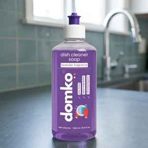 Domko Dish Cleaner Soap Lavender Fragrance 500Ml Easy Rinsing Cleans Tough Grease Kitchen <b>Detergent</b> - Product Image 2
