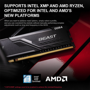 Venta al por Mayor de Fábrica, Memoria RAM FURY DDR4 Fruy Beast 3200/8G C16 16G C16 - Product Image 5