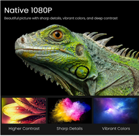 Projecteur natif 1920x1080P Full HD BT 5G 2.4G WIFI LED LCD Mini projecteur portable de cinéma maison intérieur extérieur